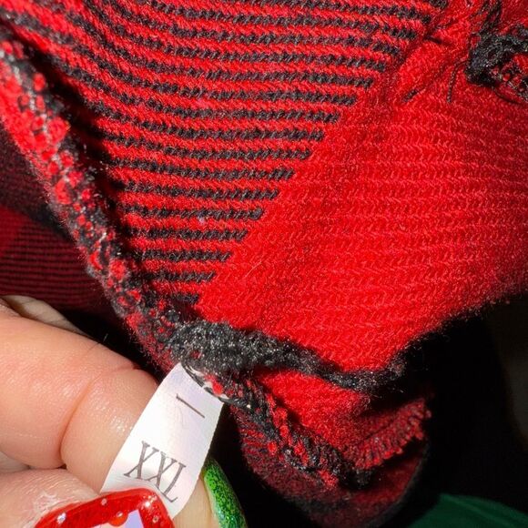 WOMENS RED PLAID VEST - Picture 5 of 5